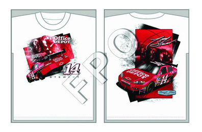 #14 Tony Stewart - Office Depot White Draft T-Shirt