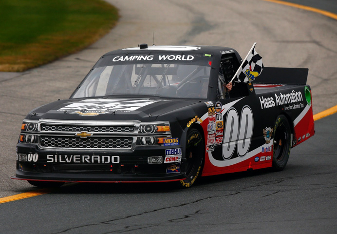 2014 Cole Custer #00 Haas - New Hampshire Win / Raced Truck Diecast - Autographed