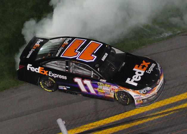 2014 Denny Hamlin #11 FedEx Express - Sprint Unlimited Win / Raced Diecast