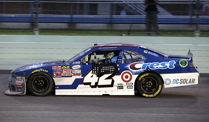 2015 Kyle Larson #42 Crest - Homestead Win / Raced Diecast
