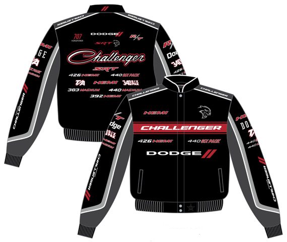 Dodge Challenger Collage 2017 Adult Twill Jacket