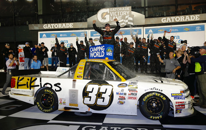 2017 Kaz Grala #33 Kiklos - Daytona Win / Raced Truck Diecast