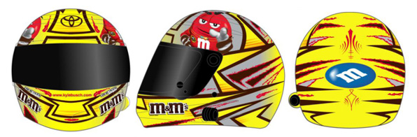 #18 Kyle Busch 2010 M&M's - Replica Mini Helmet