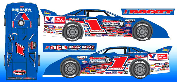 2018 Brandon Sheppard #1 Valvoline - Dirt Late Model 1/24 Diecast