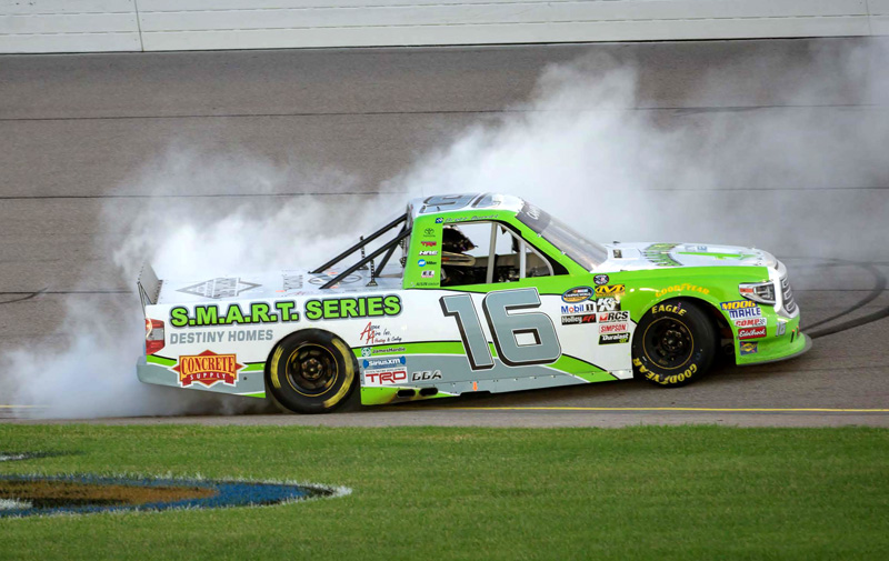 2018 Brett Moffitt #16 S.M.A.R.T. Series - Iowa Win / Raced Truck Diecast