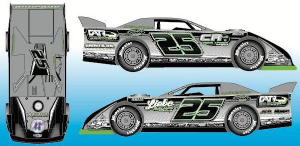 2018 Chad Simpson #25 Liebe Trucking / Dirt Late Model Diecast
