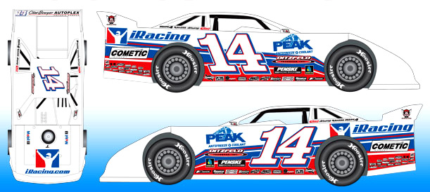 2018 Darrell Lanigan #14 iRacing - Dirt Late Model Diecast