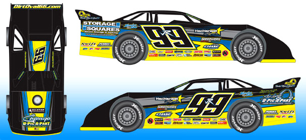 2018 Frank Heckenast Jr #99 Dirt Late Model Diecast