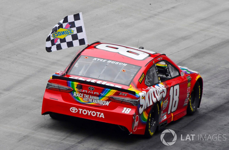 2018 Kyle Busch #18 Skittles - Bristol Win / Raced ELITE 1/24 Diecast