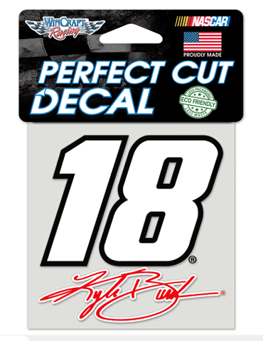 #18 Kyle Busch - NASCAR 4" Diecut Decal