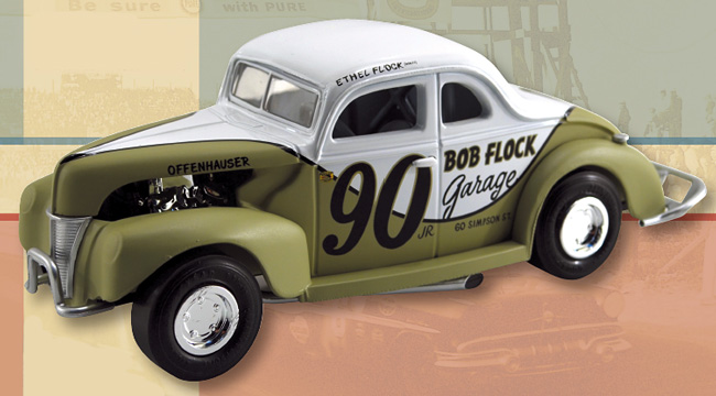 1940 Ethel Flock #90 Bob Flock Garage Ford Coupe Diecast