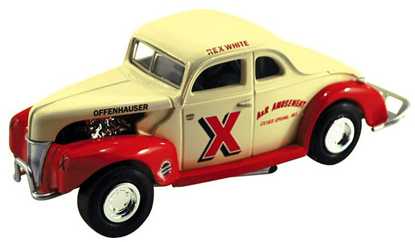 1940 Rex White #X A&R Amusement Ford Coupe Diecast