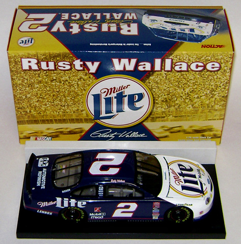 1999 Rusty Wallace #2 Miller Lite 1/24 Diecast RCCA Bank