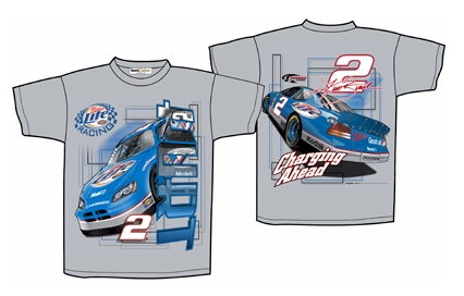 #2 Kurt Busch / Miller Lite - Ice Gray T-Shirt