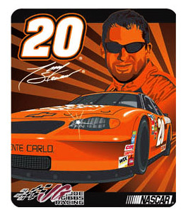 #20 Tony Stewart 50"x 60" Royal Plush Raschel Throw Blanket