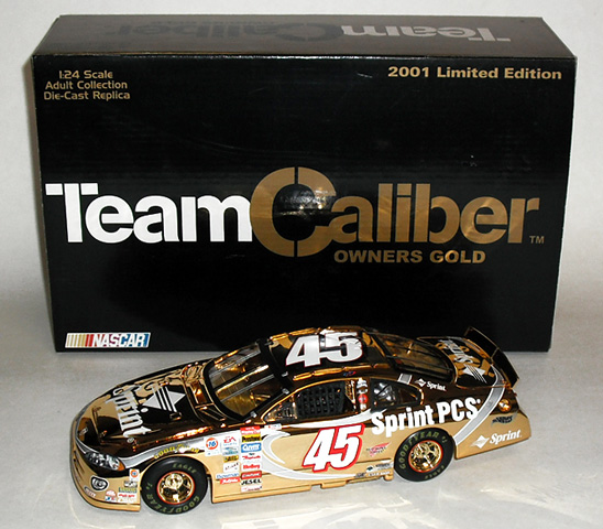 2001 Kyle Petty #45 Sprint - Owners Gold Diecast - Gold 