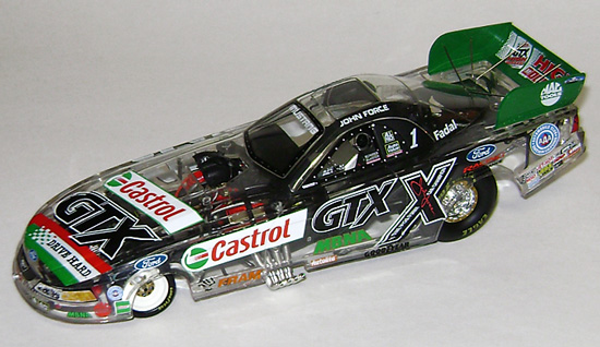 2002 John Force - Castrol GTX / Clear NHRA Funny Car Diecast