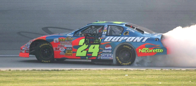 Jeff Gordon #24 Chicago 75th Win w/Coin
