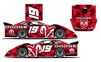 Elliott Sadler #19 Dodge '07 Dirt Late Model