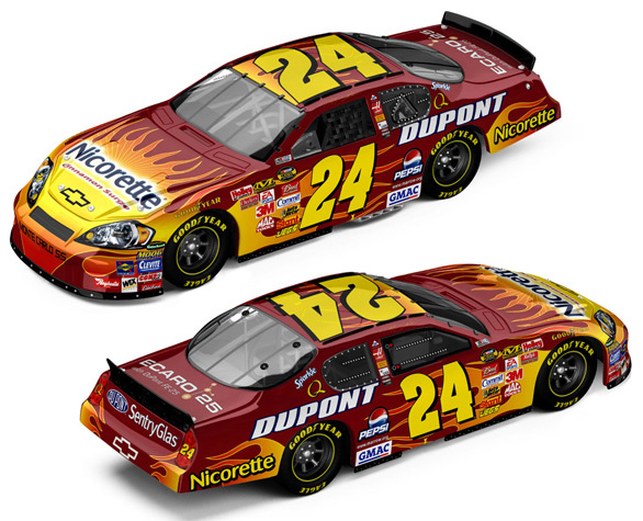 2007 Jeff Gordon #24 Nicorette Cinnamon 1/64 Diecast