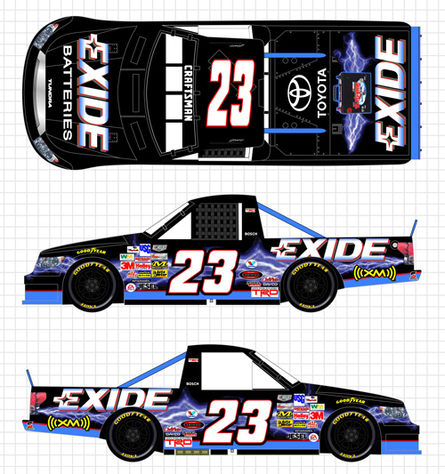 Johnny Benson #23 Exide Batteries - Truck