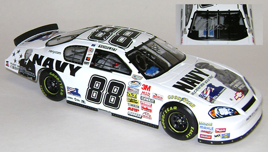 2008 Brad Keselowski #88 NAVY / Salute the Troops Diecast - Autographed