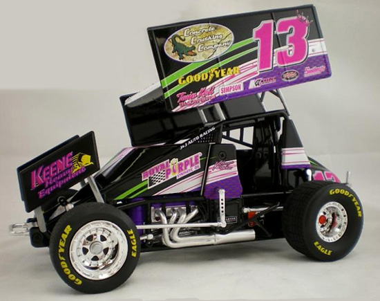 2008 Kathryne Minter #13 Royal Purple - Sprint Car 1/64 Diecast