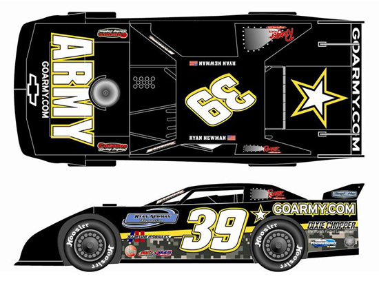 2009 Ryan Newman #39 U.S. Army / Prelude to the Dream - Dirt Late Model 1/64 Diecast