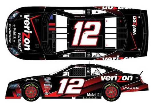 2009 Justin Allgaier #12 Verizon Wireless Diecast