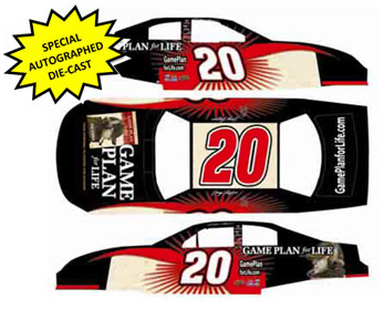 2009 Brad Coleman #20 Game Plan for Life Diecast - Autographed by Joe Gibbs