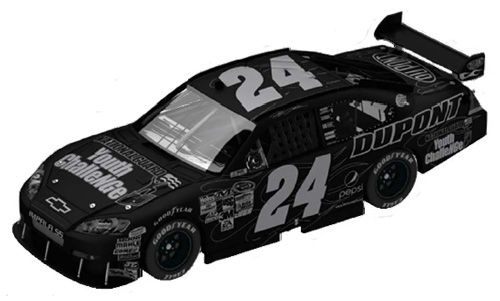 2009 Jeff Gordon #24 National Guard / Youth Challenge - Black Label Series Diecast