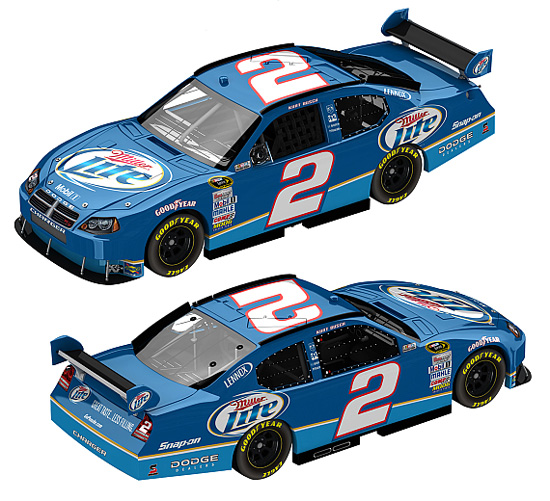 2009 Kurt Busch 2 Miller Lite Diecast P255 A9 2