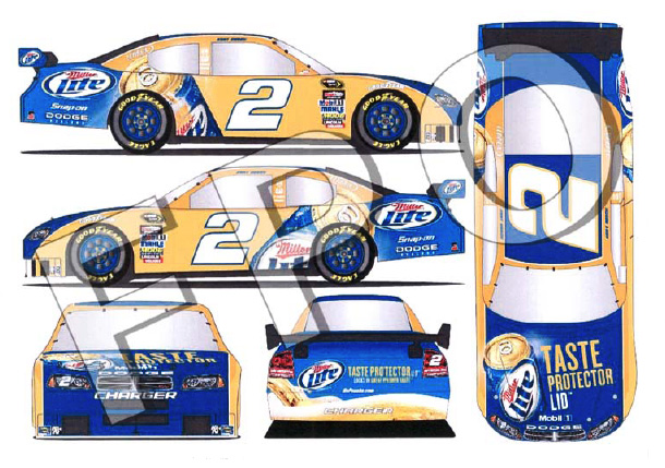 Kurt Busch #2 Miller Lite - Protector Lid