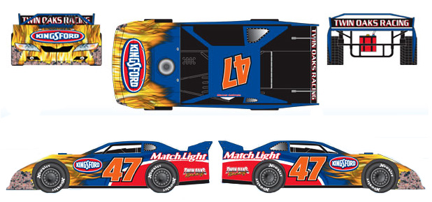 2009 Marcos Ambrose #47 Kingsford / Prelude to the Dream - Dirt Late Model Diecast