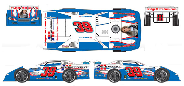 2009 Ryan Newman #39 Bridgette Tatum - Dirt Late Model 1/64 Diecast