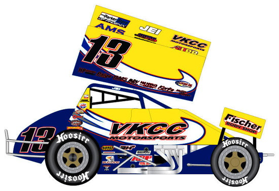 2009 Jesse Hockett #13 VKCC Motorsports - Sprint Car 1/64 Diecast