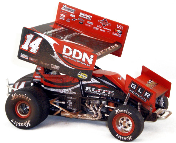 2009 Jason Meyers #14 DDN Elite / Dirty Version - Sprint Car 1/18 Diecast