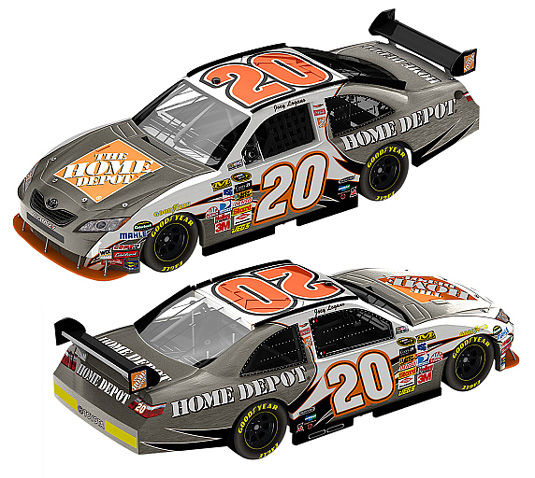 2009 Joey Logano #20 Home Depot - Brushed Metal Diecast
