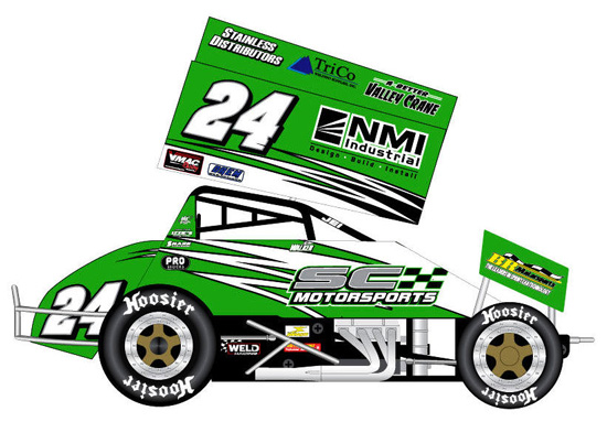 2009 Tyler Walker #24 SC Motorsports - Sprint Car 1/18 Diecast