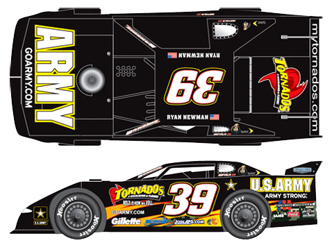 2010 Ryan Newman #39 U.S. Army / Prelude - Dirt Late Model 1/64 Diecast