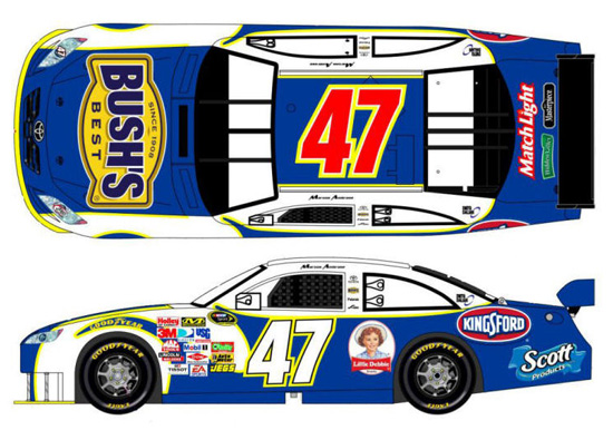 2010 Marcos Ambrose #47 Bush's Best Diecast