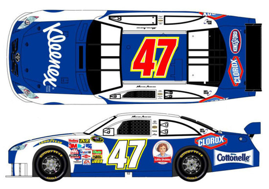 2010 Marcos Ambrose #47 Kleenex Diecast