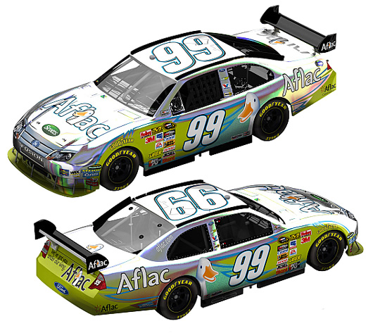 2010 Carl Edwards #99 Aflac / Flashcoat Silver Diecast