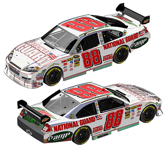 2010 Dale Earnhardt Jr #88 National Guard / Flashcoat Silver Diecast