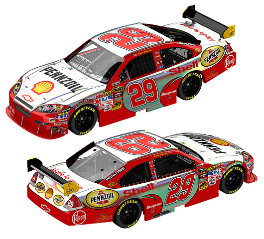 2010 Kevin Harvick #29 Shell / Pennzoil / Flashcoat Silver Diecast