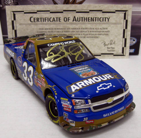 2010 Ron Hornaday #33 Armour / Martinsville Truck Diecast - Autographed