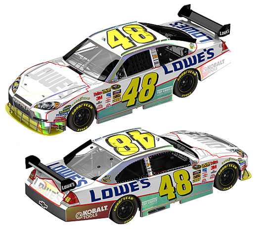 2010 Jimmie Johnson #48 Lowe's / Flashcoat Silver Diecast