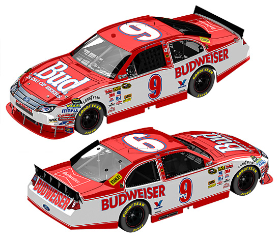 2010 Kasey Kahne #9 Budweiser Retro / Throwback Diecast
