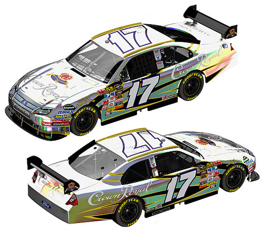 2010 Matt Kenseth #17 Crown Royal / Flashcoat Silver Diecast