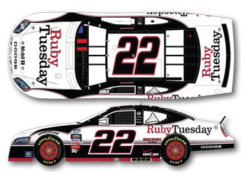 2010 Brad Keselowski #22 Ruby Tuesday Diecast